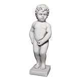 gartendekoparadies.de Manneken Pis, Steinfigur, H. 72 cm, 27 kg, Grau, frostsicher aus Steinguss...