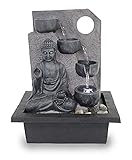 Kiom Tischbrunnen Zimmerbrunnen FoBuddha Ancient Black sehr groß mit 38,5 cm LED 10871