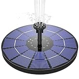 AISITIN Solar Springbrunnen 3.5W Solar Teichpumpe, Eingebaute 1500mAh Batterie, Solar Schwimmender...